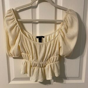 Forever 21 Cream Puff Sleeve Blouse